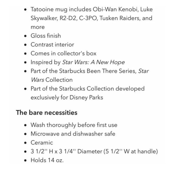 🔥 2021 Starbucks Star Wars Cups Set Tatooine Endor Batuu Been There Series Mugs - Picture 8 of 16